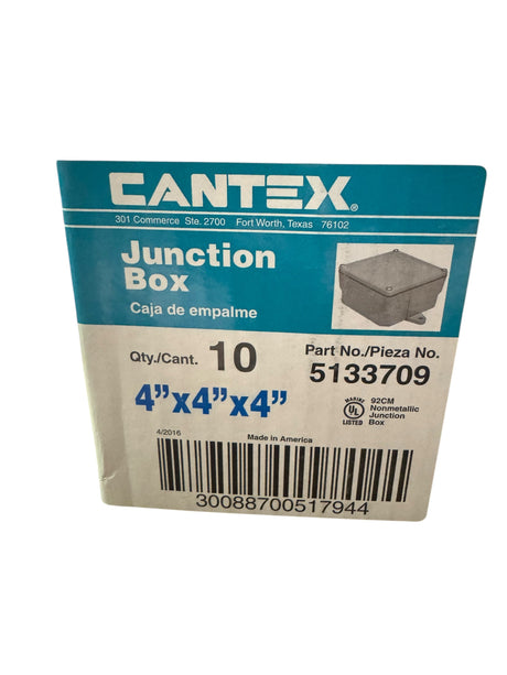 Cantex, 5133709, Junction Box, 4 in. x 4 in. x 4 in. - Junction Boxes - Freeman Liquidators - [product_description]