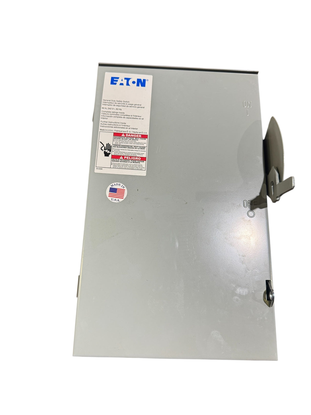 Eaton DG222URB, Non-Fusible Safety Switch, 2P, 240V, 60A