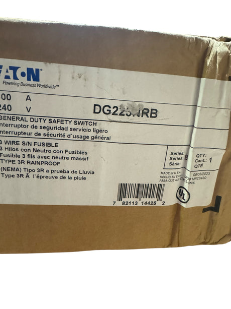 Eaton DG223NRB Fusible NEMA 3R General Duty Safety Switch - Fuse & Safety Switches - Freeman Liquidators - [product_description]