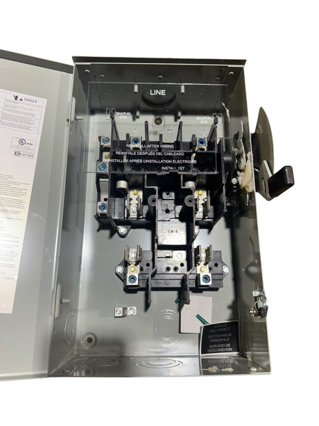 Eaton DG222NRB, Fused Safety Switch, 14,400W, 120/240V, 60Hz