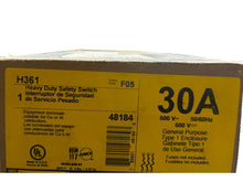 Load image into Gallery viewer, Square D, H361, F05 Series, Heavy Duty Safety Switch - NEW IN ORIGINAL PACKAGING - FreemanLiquidators - [product_description]
