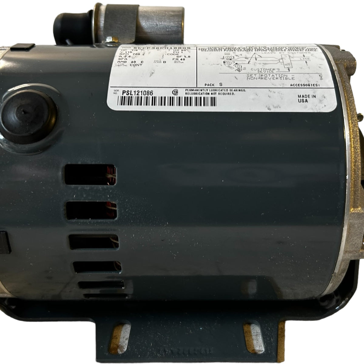 Motore Soffiatore GE Genteq 5KCP29BGB217S 1/8HP 1470 RPM 230V - Usato Ma Funzionante
