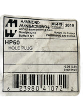 Load image into Gallery viewer, Hammond Manufacturing, HP50, HOLE PLUG - NEW IN ORIGINAL PACKAGING - FreemanLiquidators - [product_description]
