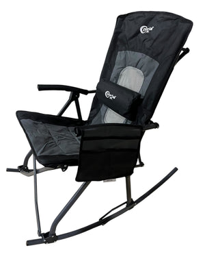 Portal, Oversized, Rocking, Folding Chair, Black