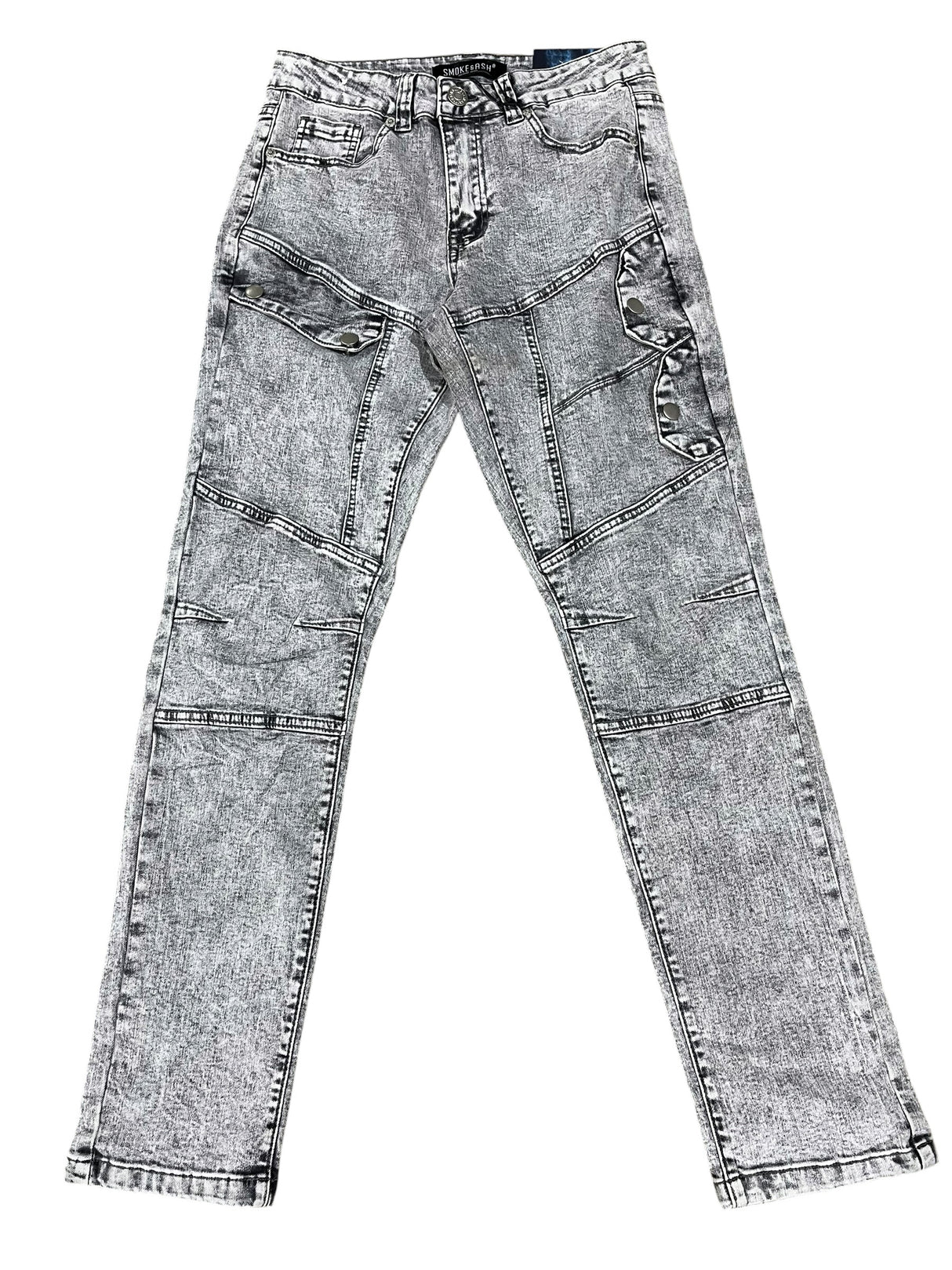 Smoke & Ash, Men’s, Grey, Acid Washed, Jeans