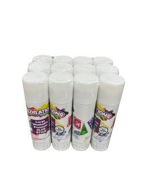 Coloration, Large, Washable, Glue Sticks, 12 Pack