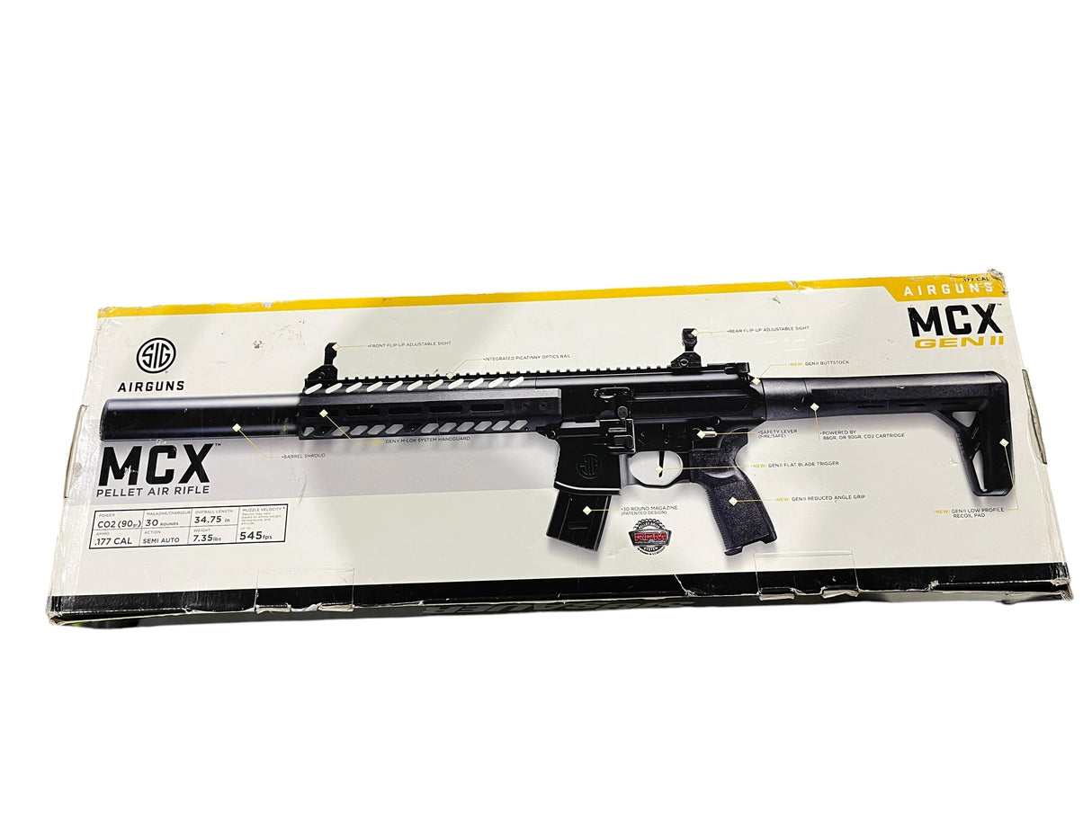 SIG, MCX, GEN 2, .177 Cal, Semi Auto, Pellet Air Rifle, Black