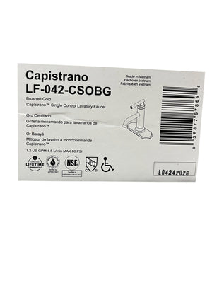 Pfister, LF-042-CSOBG, Capistrano, Single, Lavatory Faucet, Brushed Gold
