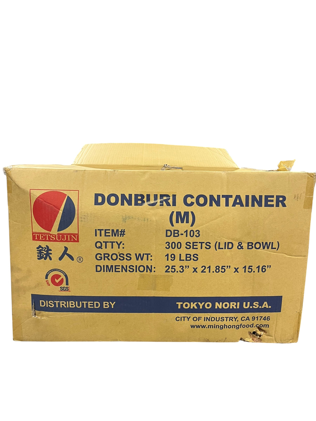 Tetsujin, Donburi/Ramen, Bowl & Lid Set, Medium, Case of 300