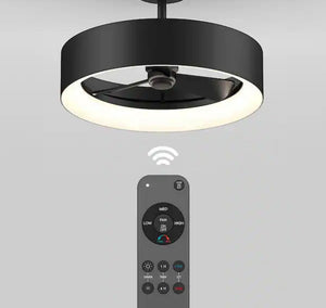 Artika, FAN-AIR-HD2BL, Aiden, LED Fandelier, 17.7in, Matte Black