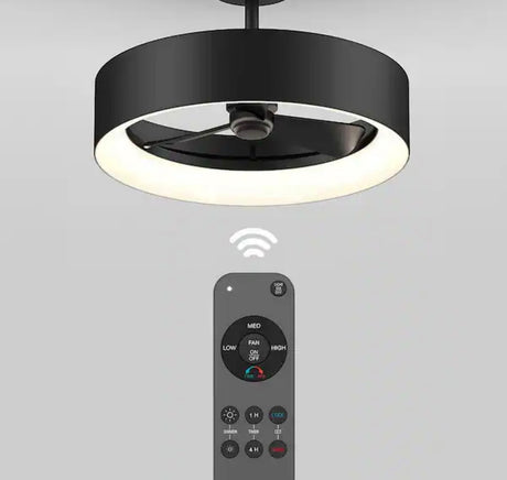 Artika, FAN-AIR-HD2BL, Aiden, LED Fandelier, 17.7in, Matte Black