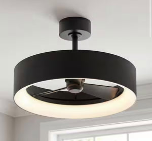 Artika, FAN-AIR-HD2BL, Aiden, LED Fandelier, 17.7in, Matte Black