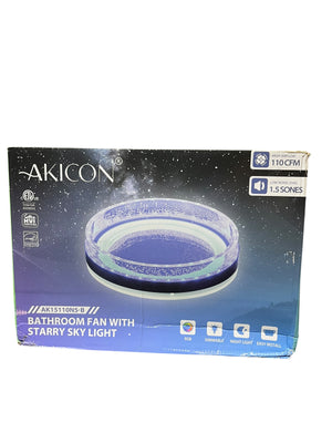 Akicon, AK15110N5-B, Bathroom Fan, Starry Sky Light, Black
