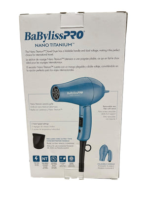 BaByliss Pro, BNT053TUC, Nano Titanium, Foldable, Hair Dryer
