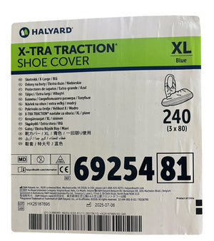 Halyard, 69254, X-tra Traction, Shoe Covers, X-Large, Blue, Case of 240