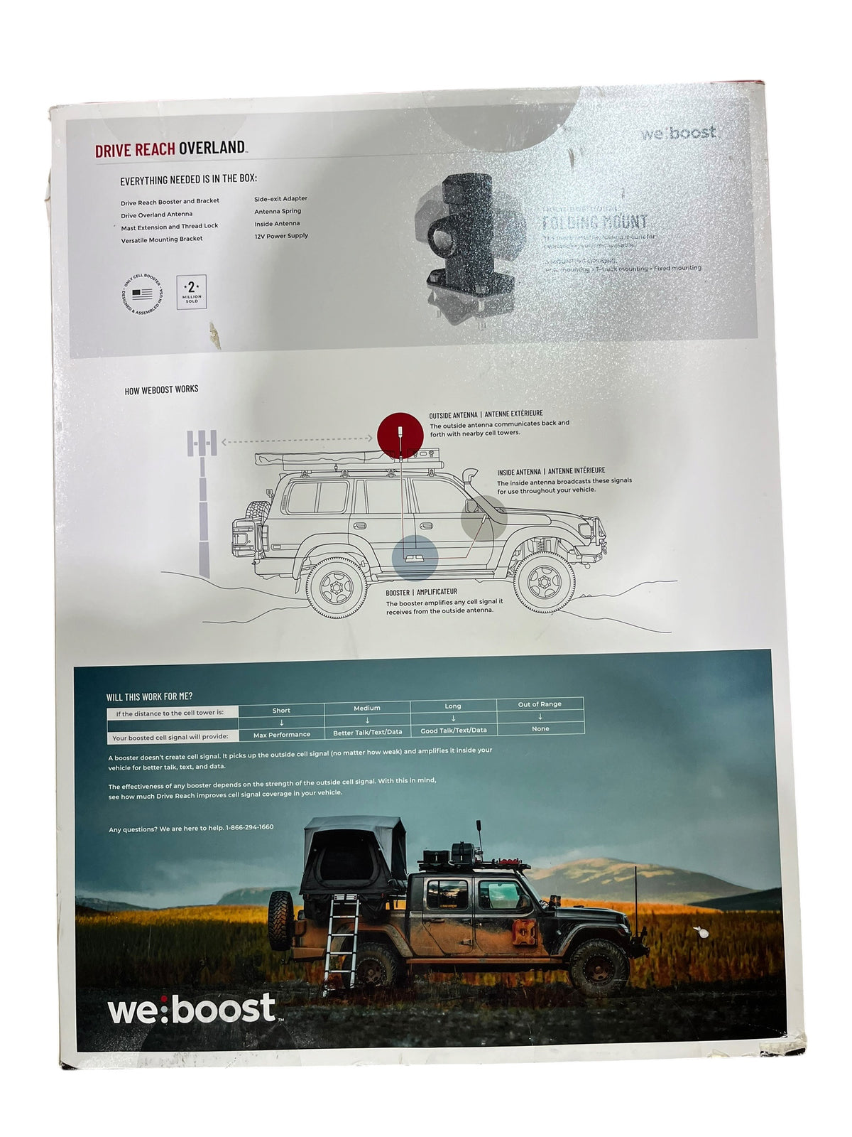 We Boost, 472061, Drive Reach Overland, Cell Signal Booster