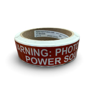 Labels & Industrial Warning Signs PV POWER SOURCE 50/RL 	 596-00206