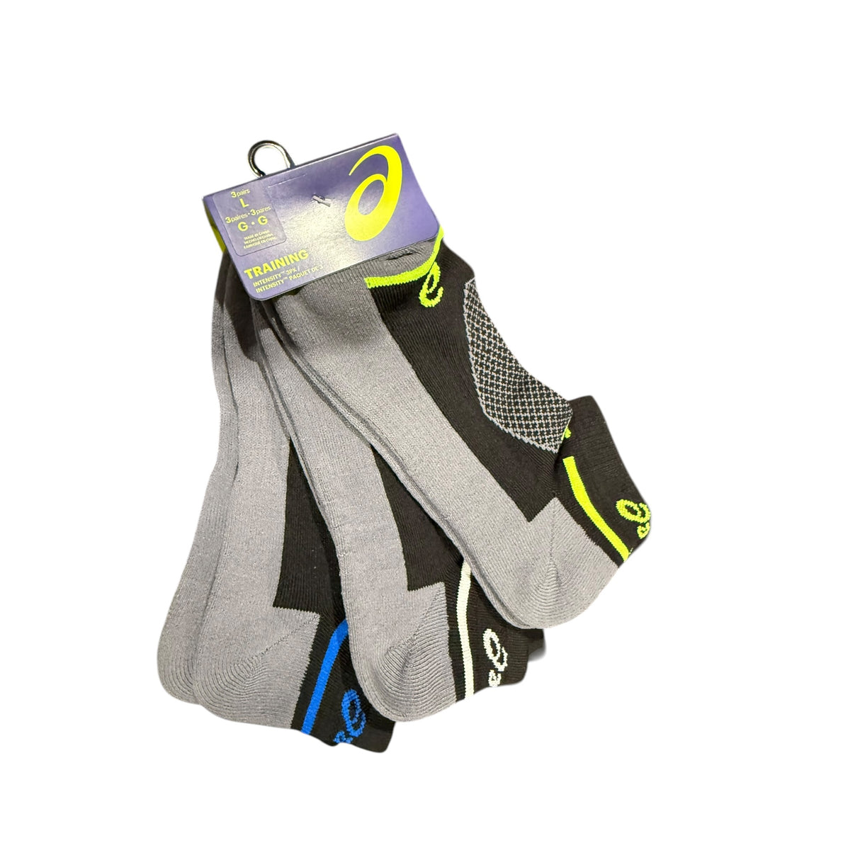 ASICS 3 pack trading short socks large Black - SHORT SOCKS - Freeman Liquidators - [product_description]