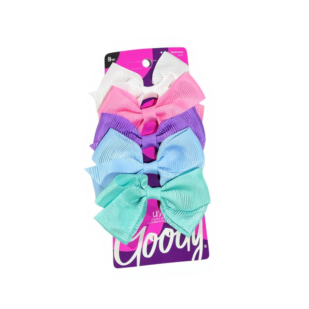 5 pack goody bows PASTLES - HAIR BOWS - Freeman Liquidators - [product_description]
