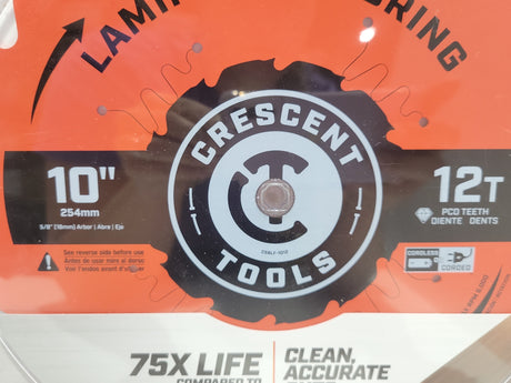 Crescent, 10-in, 12-Tooth, Diamond, Circular Saw, Blade, CSBLC - 1012 - FreemanLiquidators - [product_description]