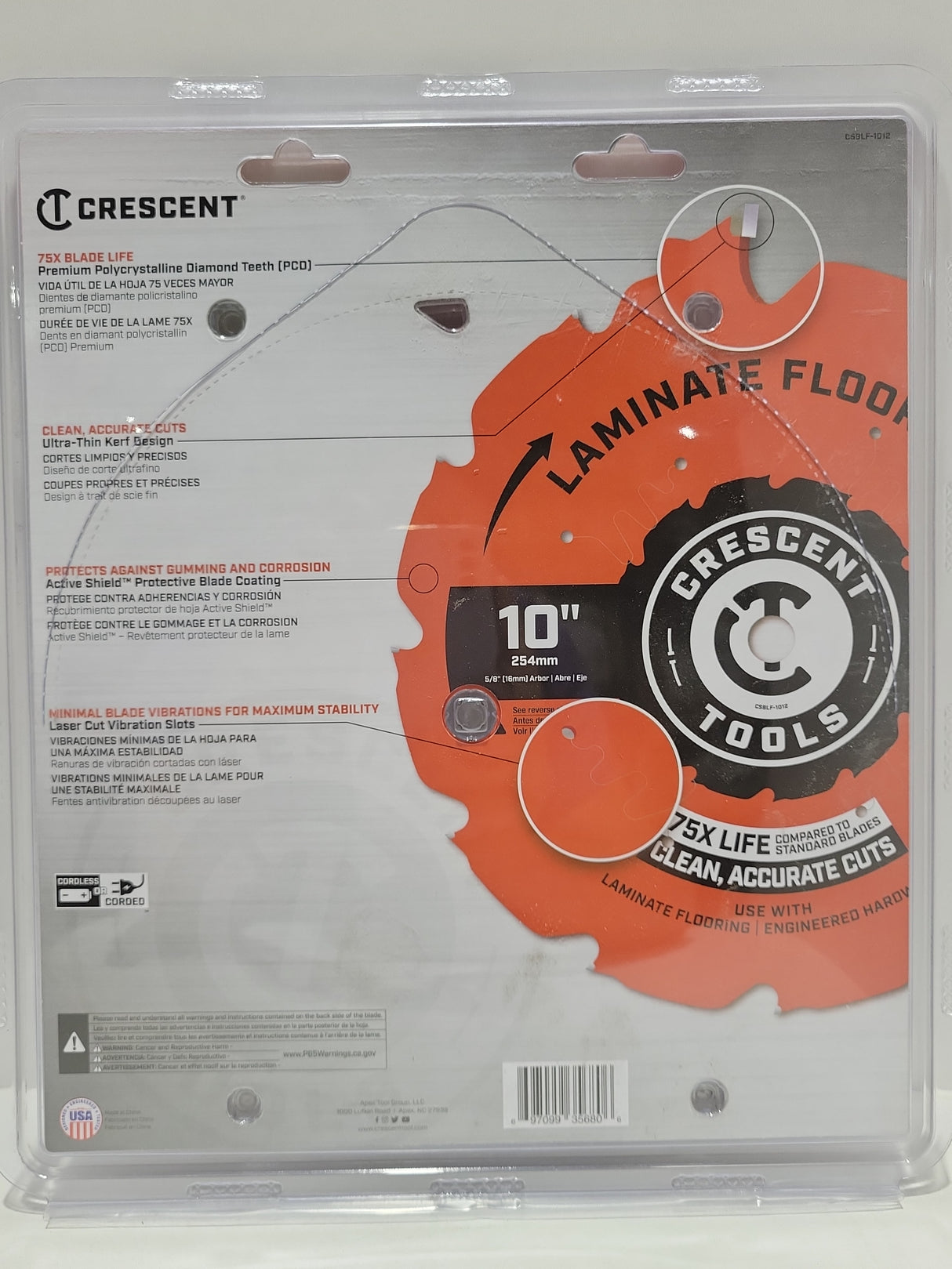 Crescent, 10-in, 12-Tooth, Diamond, Circular Saw, Blade, CSBLC - 1012 - FreemanLiquidators - [product_description]