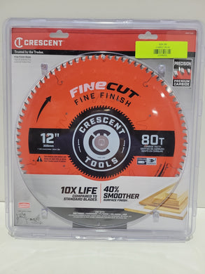 Crescent, 12-in, 80-Tooth, Premium Carbide, Circular Saw, Blade, CSBFF - 1280 - FreemanLiquidators - [product_description]
