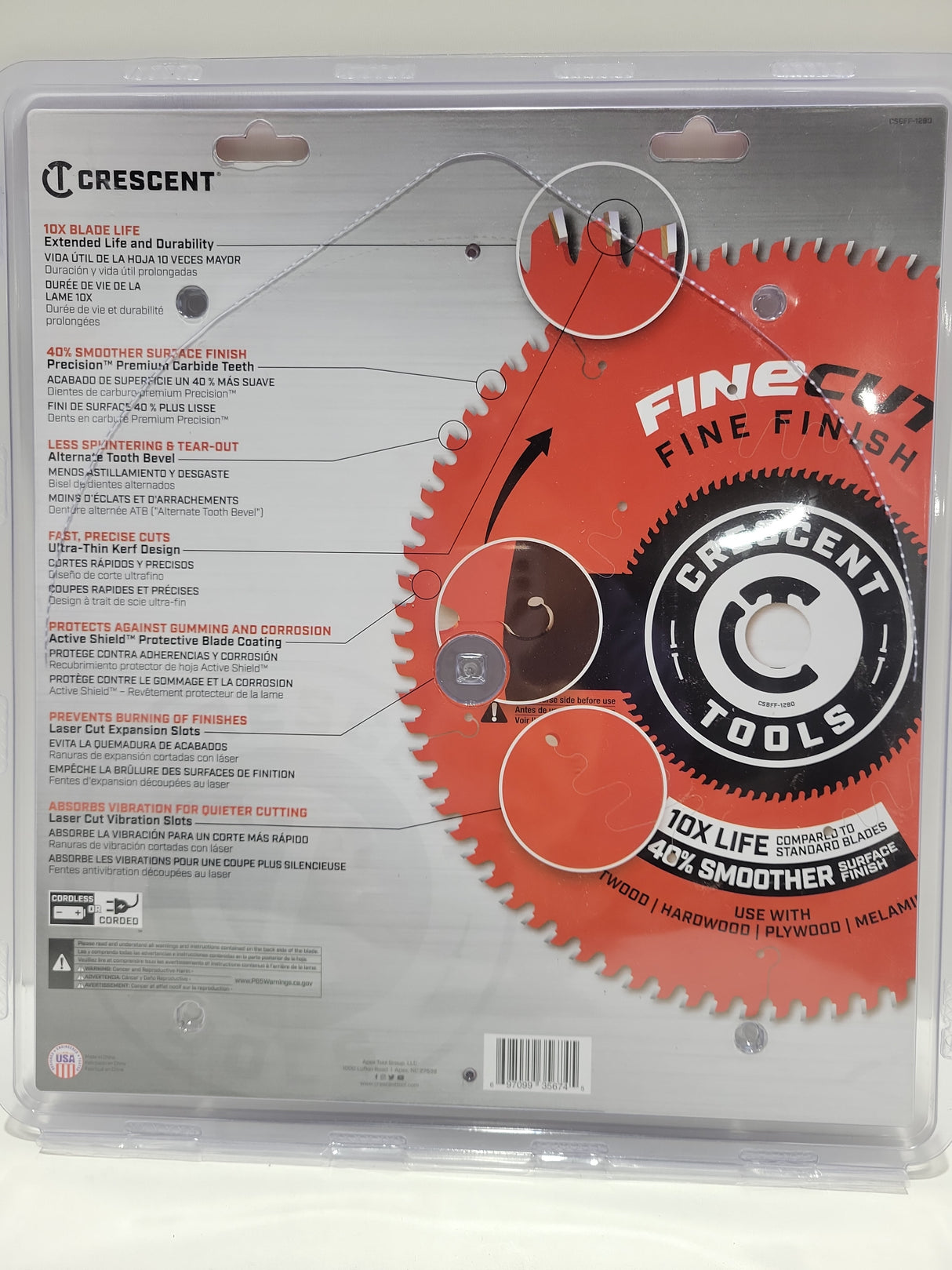 Crescent, 12-in, 80-Tooth, Premium Carbide, Circular Saw, Blade, CSBFF - 1280 - FreemanLiquidators - [product_description]