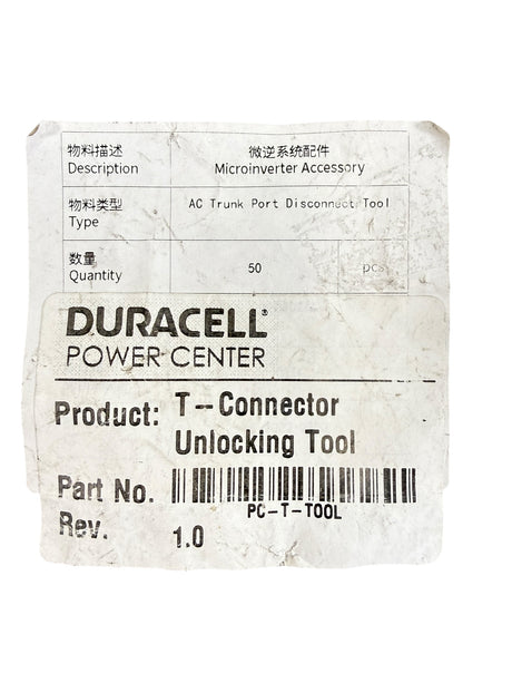 Duracell Power Center T-Connector Unlocking Tool PC-T-Tool (50pc) - Image 2