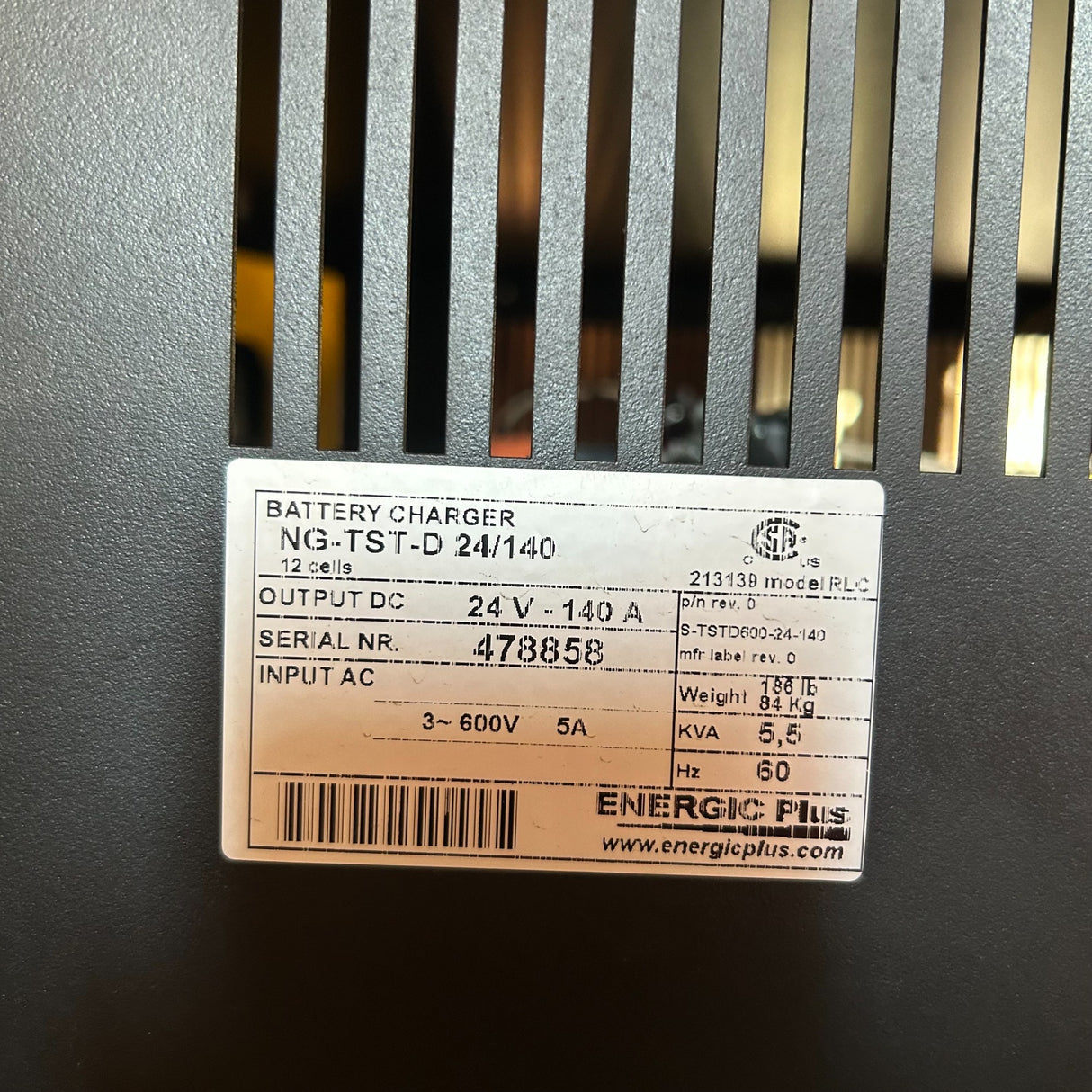 Energic Plus, Forklift Battery Charger, NG-TST-D, 24/140 - Freeman Liquidators