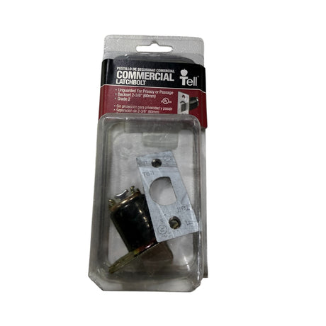 Tell Manufacturing CL100185 2-3/4  Satin Stainless Steel Unguarded Cylindrical Latch Bolt - Image 1