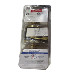 Kwikset Polo Polished Brass Steel Passage Door Knob 3 Right or Left Handed - Image 2