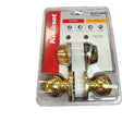 Kwikset 690 Polo Entry Knob and Single Cylinder Deadbolt Combo Pack in Polished Brass - Image 1