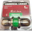 Tell Manufacturing Heavy Duty Commercial Passage Knob with a Cylindrical Latch, Tested ANSI Grade 2, Certified UL 3 Hour Rating, Square T Strike, Ball Knob KC2300 - Image 1