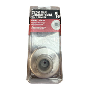 Tell Satin Chrome Concave and Convex Wall Bumper - Image 1