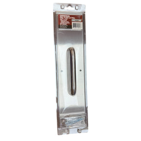 Tell Manufacturing DT100067 3.5  X 15  Satin Stainless Steel Square-Corner Pull Plate - Image 1