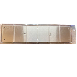 Tell Manufacturing DT100067 3.5  X 15  Satin Stainless Steel Square-Corner Pull Plate - Image 2