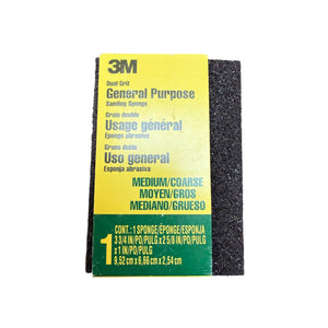 3M Small Area Sanding Sponge, Medium/Coarse, 3.75-Inch by 2.625-Inch by 1-Inch - Image 1
