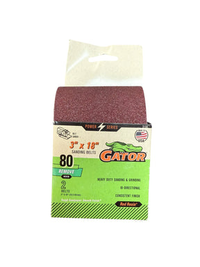 ALI INDUSTRIES 3159 Gator, 2 Pack, 3" x 18", 80 Grit, Aluminum Oxide, Sanding Belts - Image 1