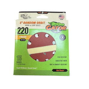 Ali Industries Gator 4140 Sanding Disc  5 in  220 Grit - Image 1