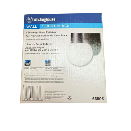 Westinghouse FIXT EXT 1L-WH/BLK6X7.25 (Pack of 1) - Image 2