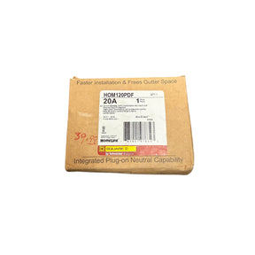 Square D by Schneider Electric HOM120PDFC Homeline Plug-On Neutral 20 Amp Single-Pole Dual Function (CAFCI and GFCI) Circuit Breaker, , - Image 1
