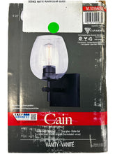 Load image into Gallery viewer, Canarm, IVL1019A01BK, Cain, 1 Light 8 inch Black Vanity Light Wall Light - FreemanLiquidators - [product_description]
