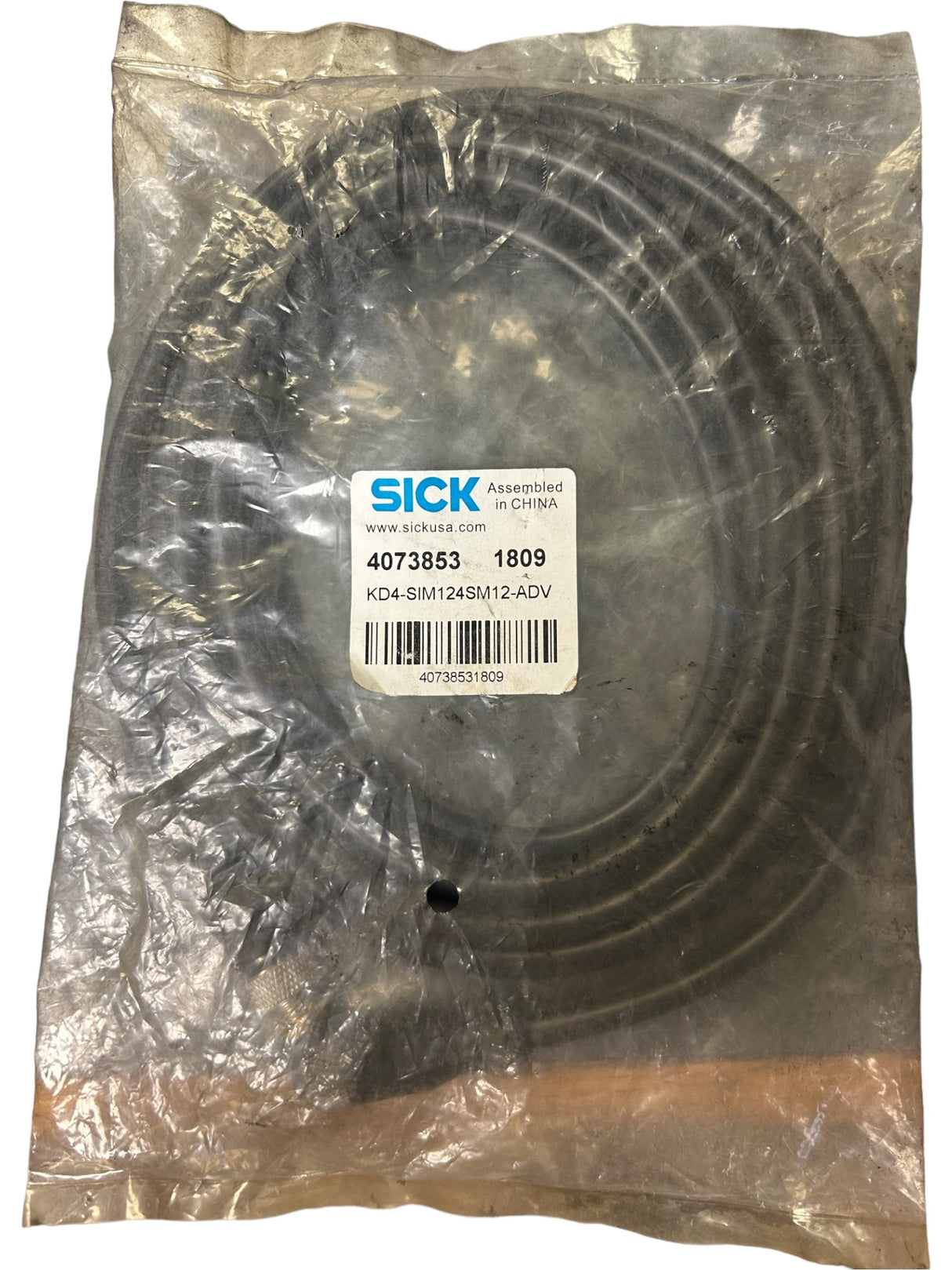 SICK, KD4-SIM124SM12-ADV, 4073853, M12 FEMALE STRAIGHT TO M12 MALE, EXTENSION - NEW IN ORIGINAL PACKAGING - FreemanLiquidators - [product_description]