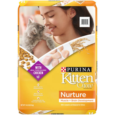 Purina Kitten Chow Nurture Chicken Recipe Dry Cat Food for Kittens, 14 lb Bag STORE PICKUP ONLY - FreemanLiquidators - [product_description]