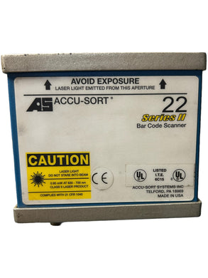 Accu-Sort, MODEL 22 SERIES II, 02029956, LASER BAR CODE SCANNER - NEW NO BOX - FreemanLiquidators - [product_description]