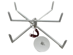 Progress Lighting, P400260-028-30, Pivot LED Collection Six-Light Satin White Modern Style Chandelier with Downlight - New in Box - FreemanLiquidators - [product_description]