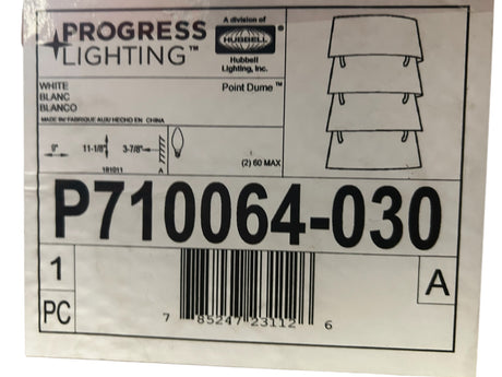 Progress Lighting, P710064-030, Point Dume, Surfrider, 2 Light, 9 inch, White, ADA, Wall Sconce Wall Light, Jeffrey Alan Marks, Design Series - New in Box - FreemanLiquidators - [product_description]