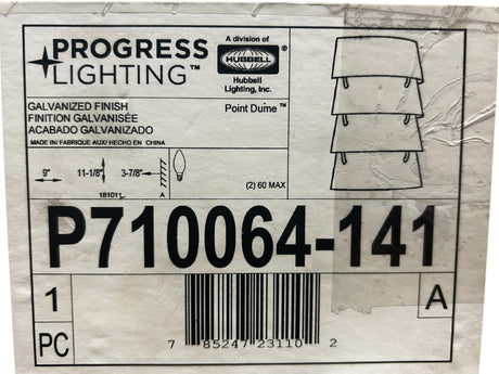 Progress Lighting, P710064-141, Point Dume, Surfrider, 2 Light, 9 inch, Galvanized, Wall Sconce, Wall Light, Jeffrey Alan Marks, Design Series - New in Box - FreemanLiquidators - [product_description]