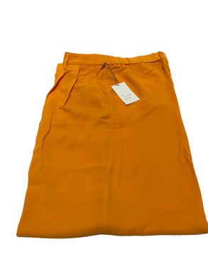 Women's High-Rise Wide Leg Fluid Pants - A New Day- Glory Orange - Size 10 - FreemanLiquidators - [product_description]