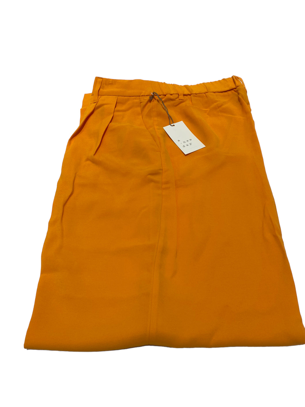 Women's High-Rise Wide Leg Fluid Pants - A New Day- Glory Orange
